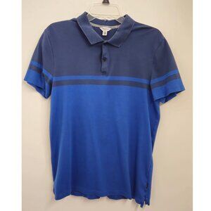 Calvin Klein Slim Fit Short Sleeve Polo- Size L, blue